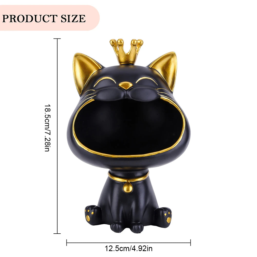 Resin Lucky Cat Storage Decor